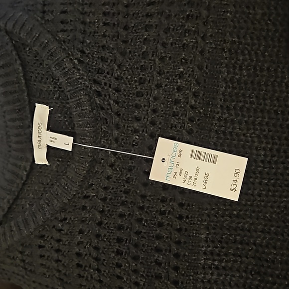 NWT Maurices high neck open knit sweater tank top sz L (3/$30) - Picture 4 of 7